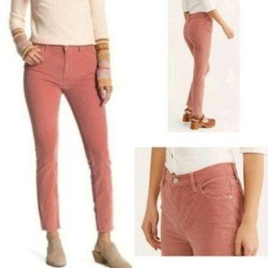 Free People Mauve Pink Frayed Hem Stretch Pants Jeans NEW Spandex